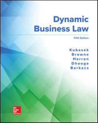 Dynamic Business Law 5th Edition Nancy Kubasek