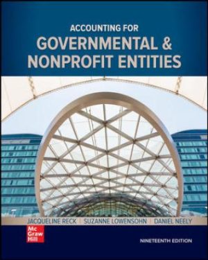 Accounting for Governmental and Nonprofit Entities 19th Edition Reck