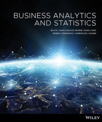 Business Analytics and Statistics 1st Edition Black