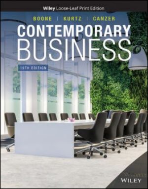 Contemporary Business 19th Edition Boone