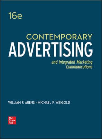 Contemporary Advertising 16th Edition Arens