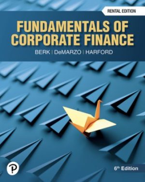 Fundamentals of Corporate Finance 6th Edition Berk