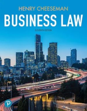 Business Law 11th Edition Cheeseman